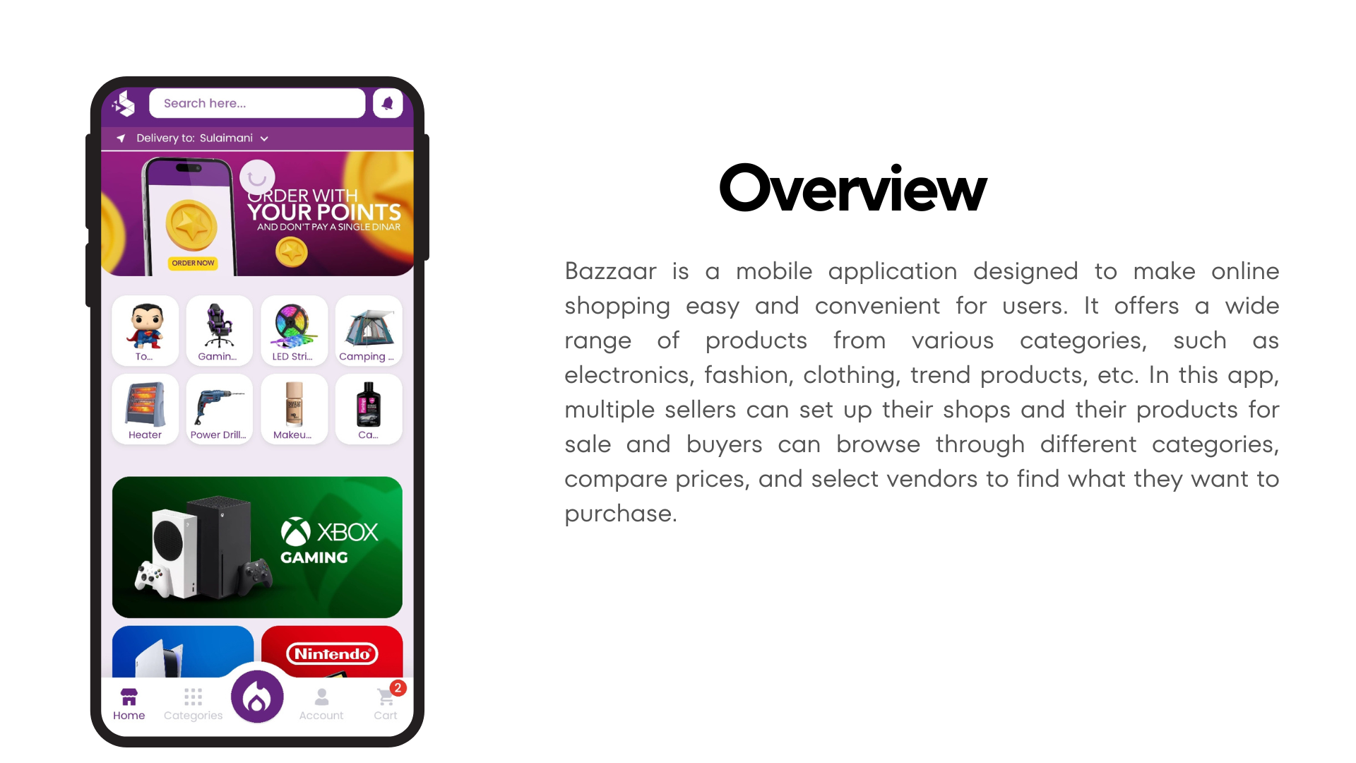 Bazzaar App — app screen 1